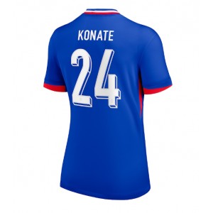 Fotbalové Dres Francie Ibrahima Konate #24 Dámské Domácí Oblečení ME 2024 Krátký Rukáv